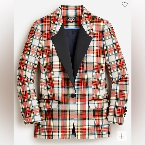 JCrew Willa BLAZER, Snowy Stewart Plaid, Size 8P - Picture 3 of 6